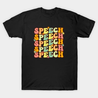 Groovy Speech Pathologist Speech Language Therapy SLP T-Shirt